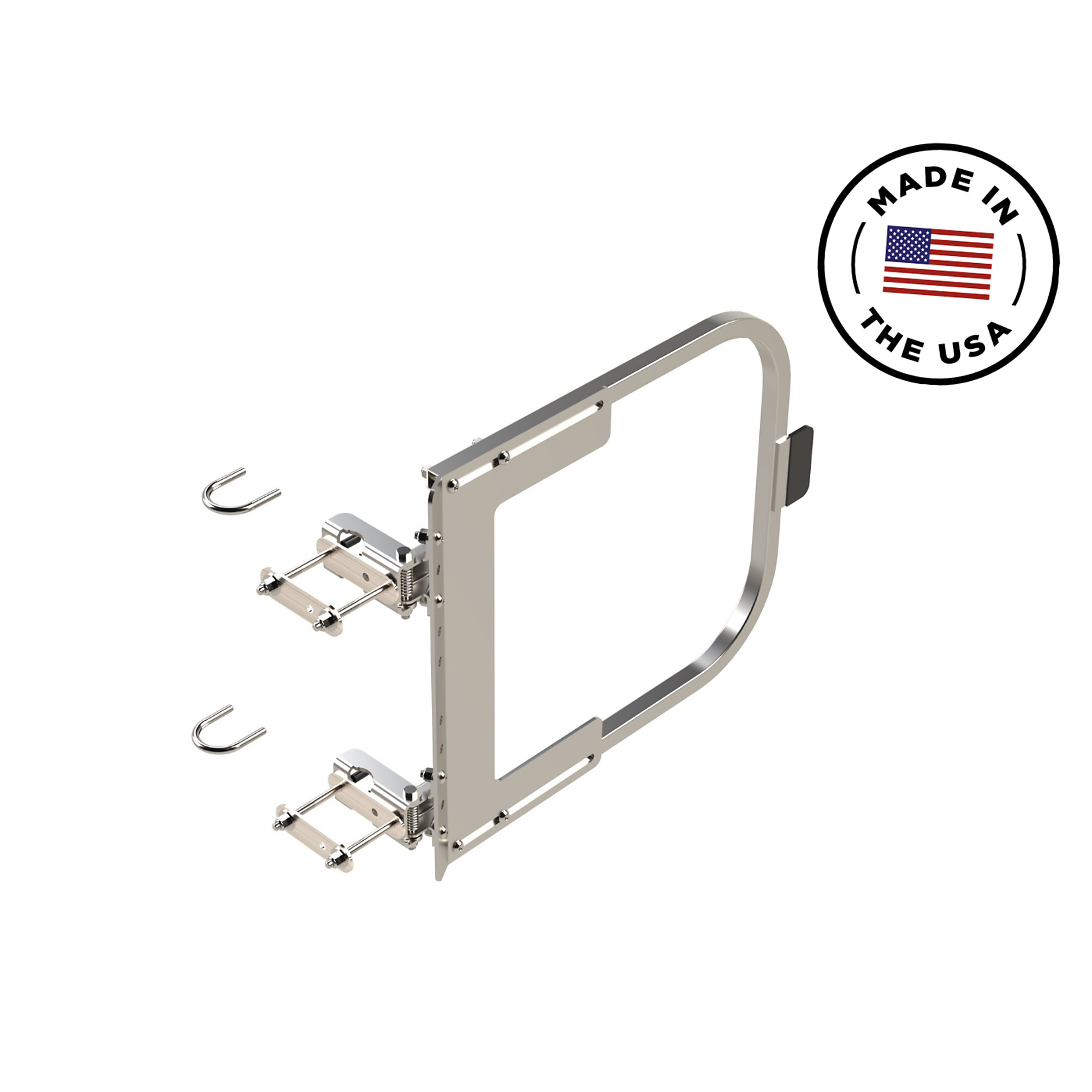 Safety Rail Company Adjustable Self-Closing Gate for Fall Protection 26-32IN, OSHA Compliant, Made in USA
